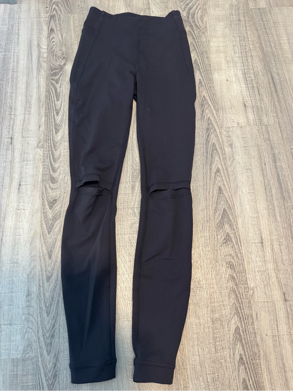lululemon athletica Black Leggings with Knee Cutouts